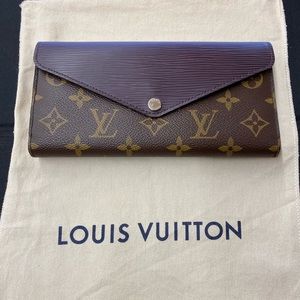 Louis Vuitton Cloth Wallet Brown Women’s Monogram Print Made in Spain